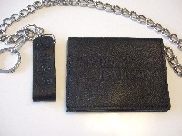 Peněženka Harley-Davidson Black Debossed Short Biker Chain Wallet 